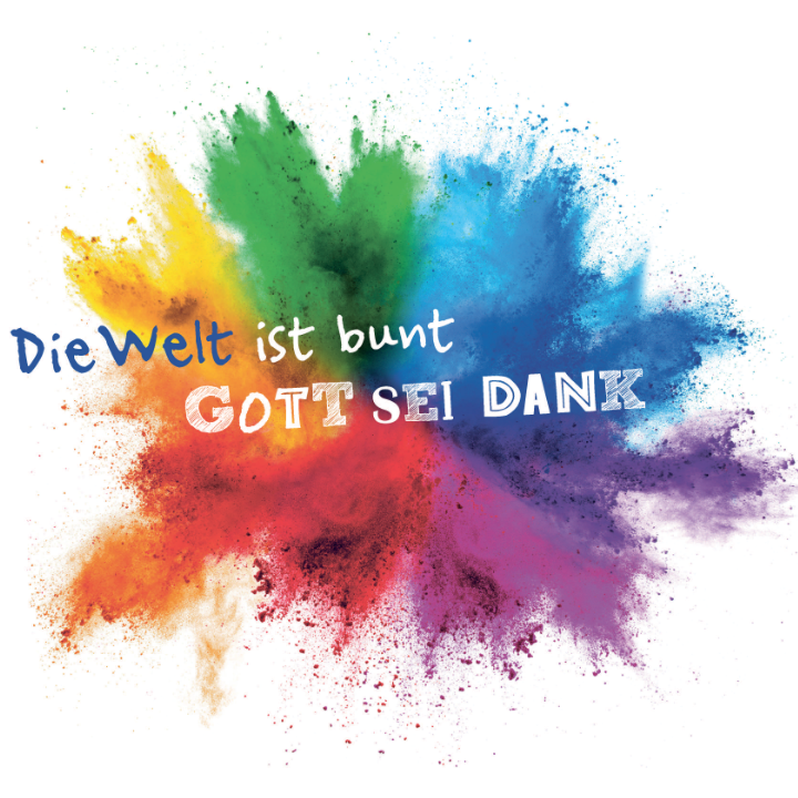 Logo Die Weltist bunt - Gott sei dank