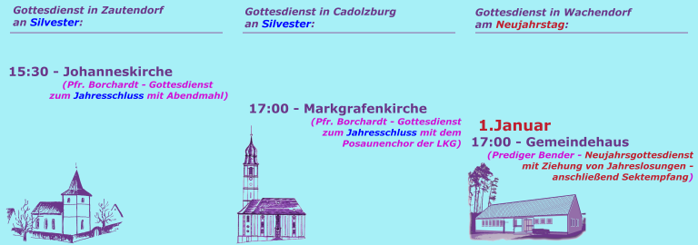 Gottesdienste Jahreswechsel (Slider)