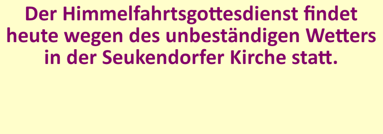 Himmelfahrt in der Kirche (Slider)