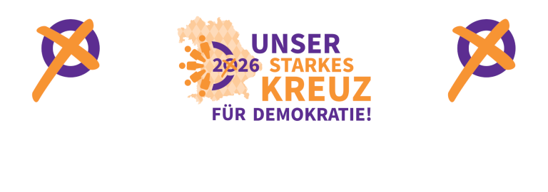 Unser starkes Kreuz für Demokratie (Logo für Slider)