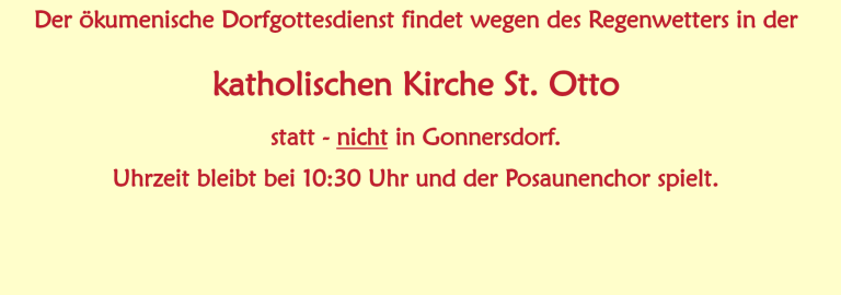 Verlegung Dorfgottesdienst Gonnersdorf - Slider
