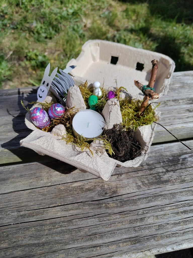 Ostergarten im Eierkarton
