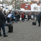 Der Posaunenchor der LKG spielt vor dem Gottesdienst und zum Einzug.