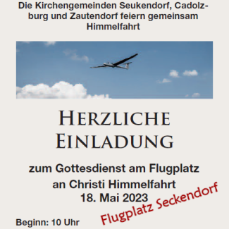 Ankündigung Himmelfahrt in Seckendorf 2022