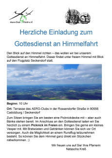 Plakat Himmelfahrt in Seckendorf 2022