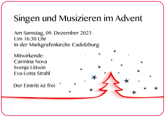 Adventskonzert Carmina Nova 2023-12-09