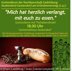 Gottesdienste Gründonnerstag