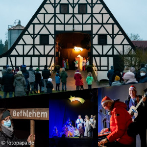 Collage Heiligabend am Pleikershof 2021